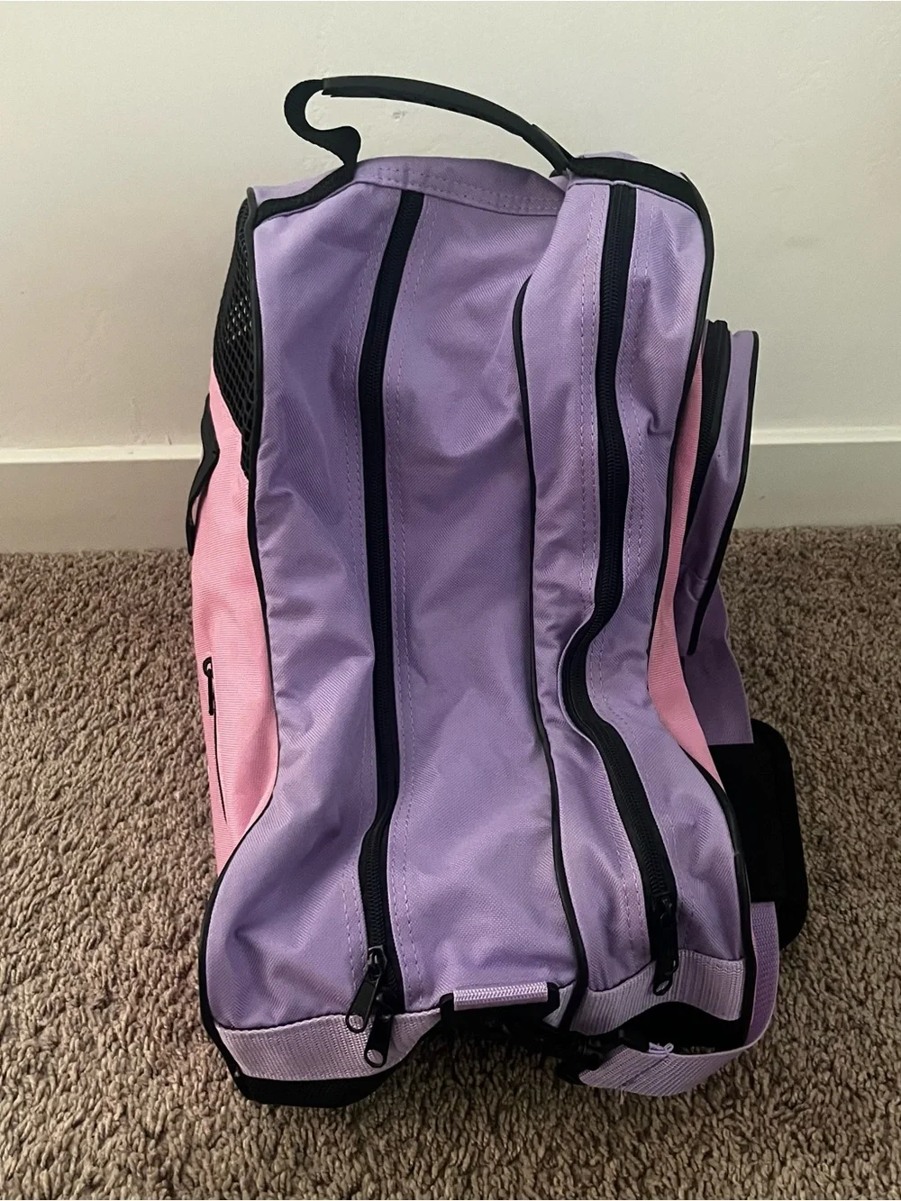 Pink & Purple Triple Skate Bag - Youth Storage Carrier